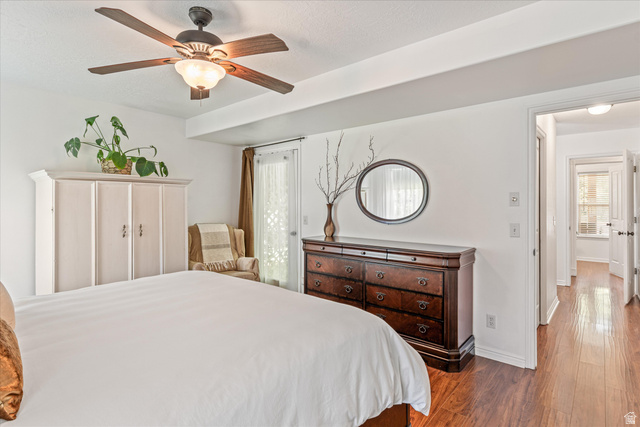 246 West Mount Charm Road Toquerville, UT 84774 - Photo 26 of 70 Bedroom featuring dark wood-style floors and ceiling fan