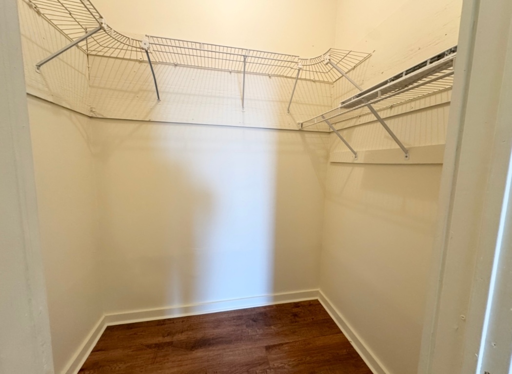 104 Depot Street, Unit B Elgin, TX 78621 - Photo 9 of 15 Walk in closet featuring dark wood finished floors
