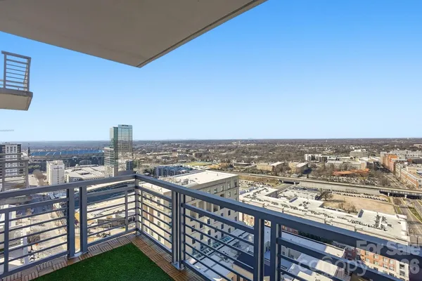 a view of city with balcony