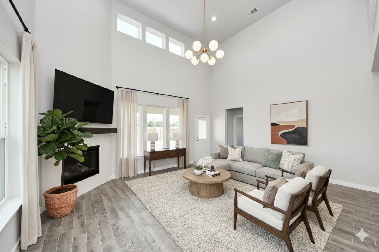 15719 Telge Ridge Lane Cypress, TX 77429 - Photo 23 of 48 a living room with furniture and a flat screen tv