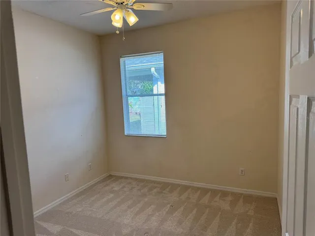 an empty room with a window