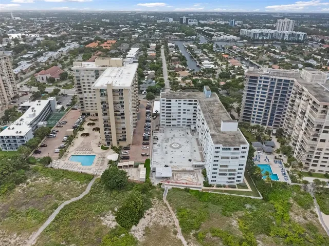 aerial view of a building