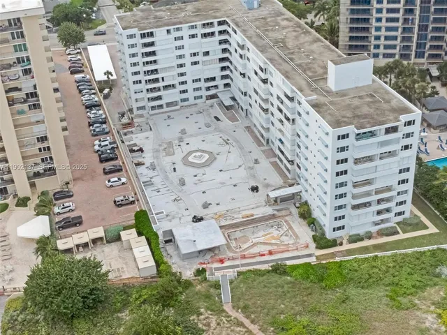 a view of a balcony with city view