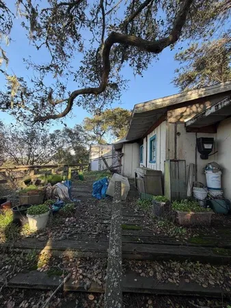 a backyard of a house