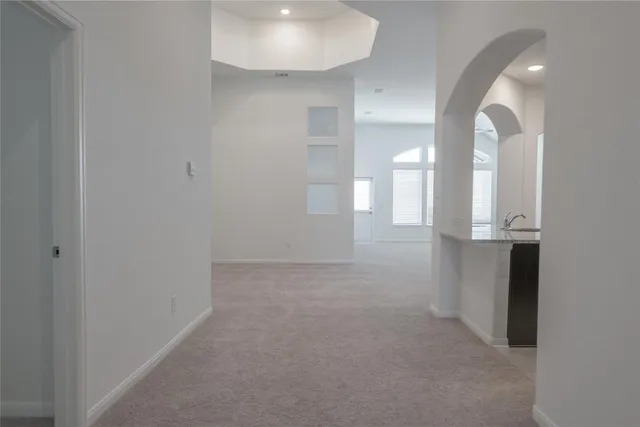 an empty room with a window