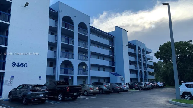 a car parked in front of a building