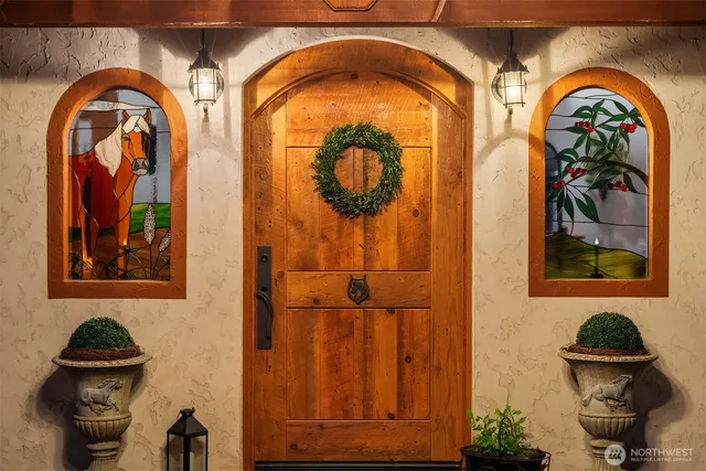 a bathroom with a sink and mirror