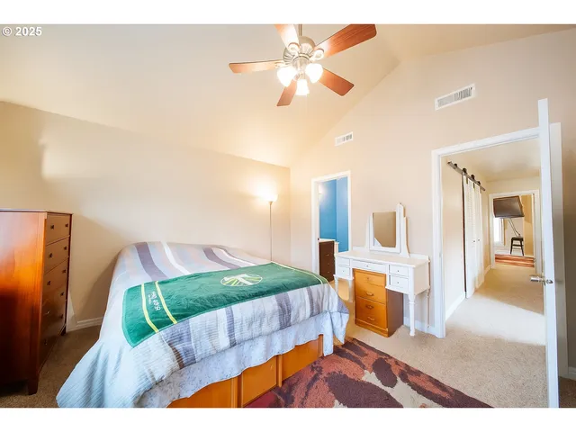 a hallway with a wooden floor