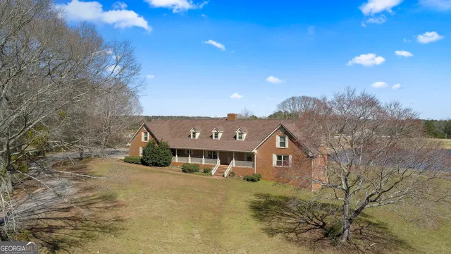 a aerial view of a house
