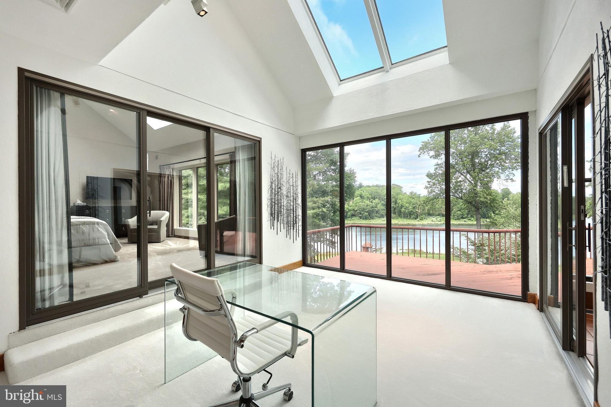 174 Springhouse Lane Spring Grove, PA 17362 - Photo 40 of 95 office with skylights and view of the lake