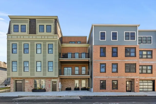 a front view of a building