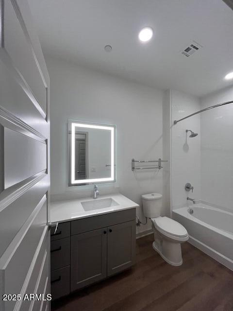 1225 North Arizona Avenue, Unit A4 Gilbert, AZ 85233 - Photo 11 of 23 a bathroom with a double vanity sink toilet mirror and shower