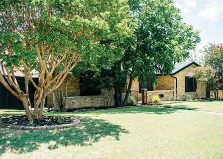 a view of a house with a tree in front of it