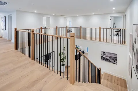 a view of hallway with stairs