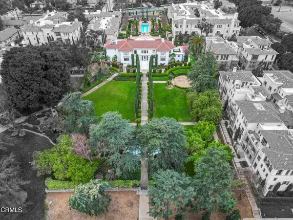 a view of a patio with couches and a potted plant on a table and chairs