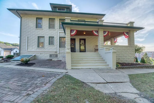 a front view of a house