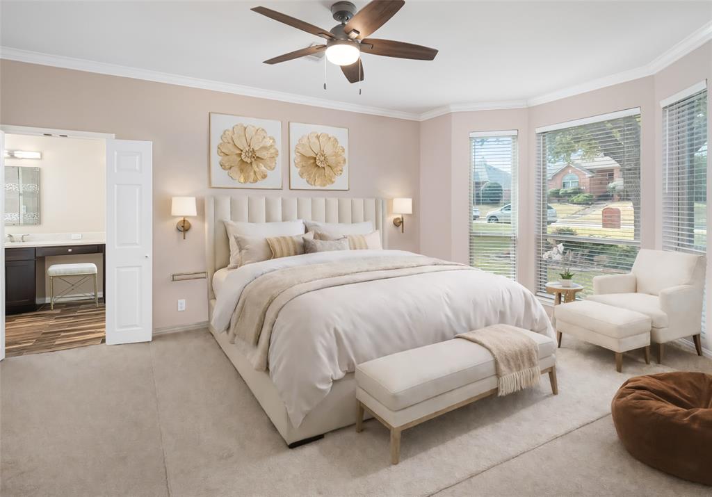 103 Sierra Court Allen, TX 75013 - Photo 9 of 28 a bedroom with a bed couch and window