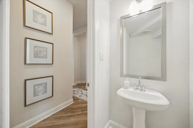 a view of a hallway with closet area