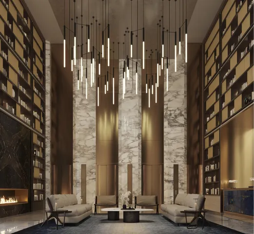 a view of a building with parked