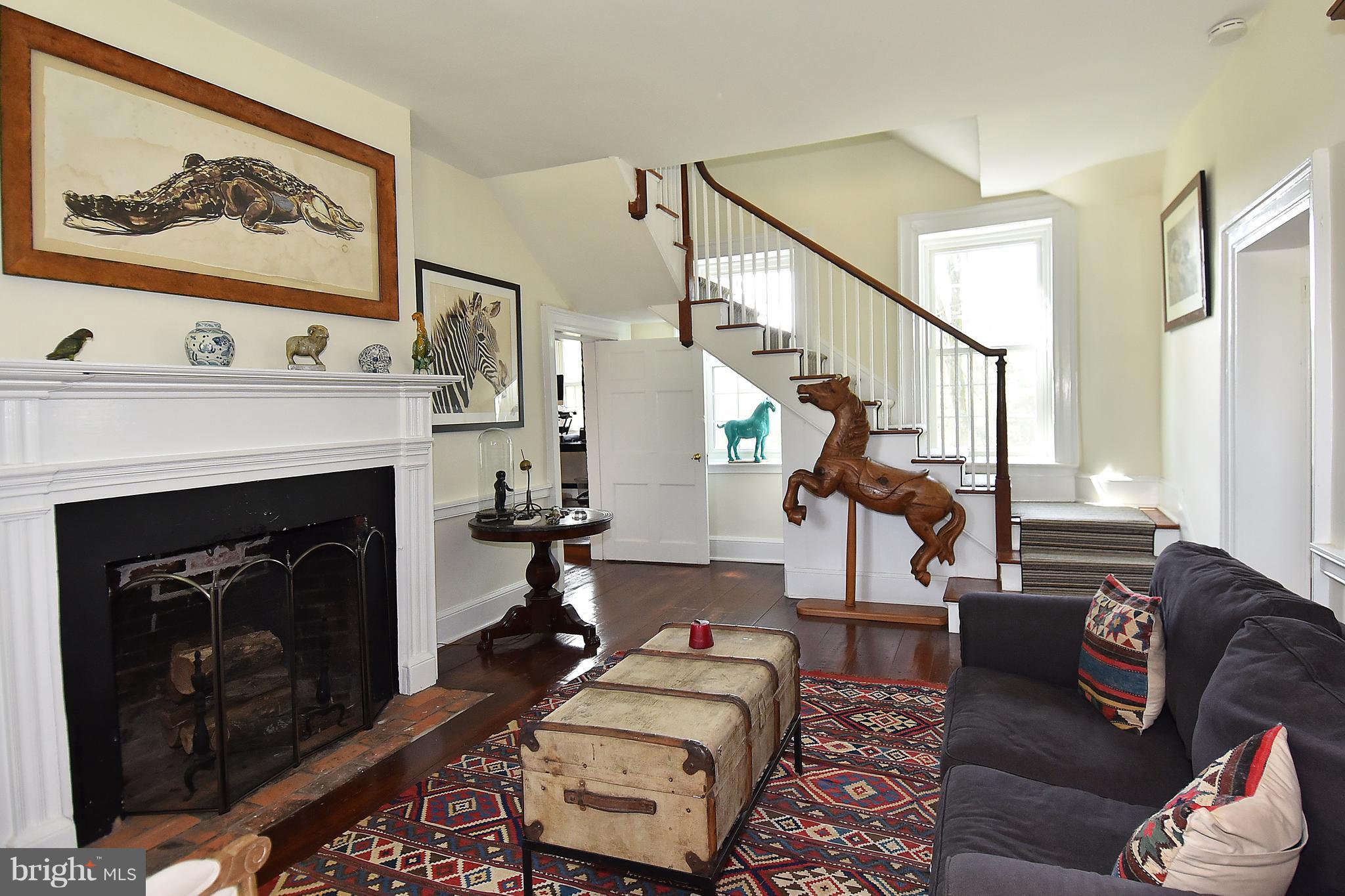 20046 St Louis Road Purcellville, VA 20132 - Photo 5 of 30 a living room with furniture a fireplace and paintings on wall