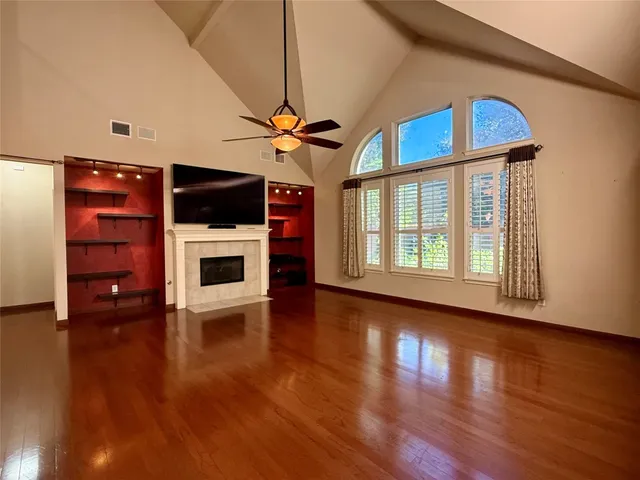 a view of livingroom with furniture and fireplace
