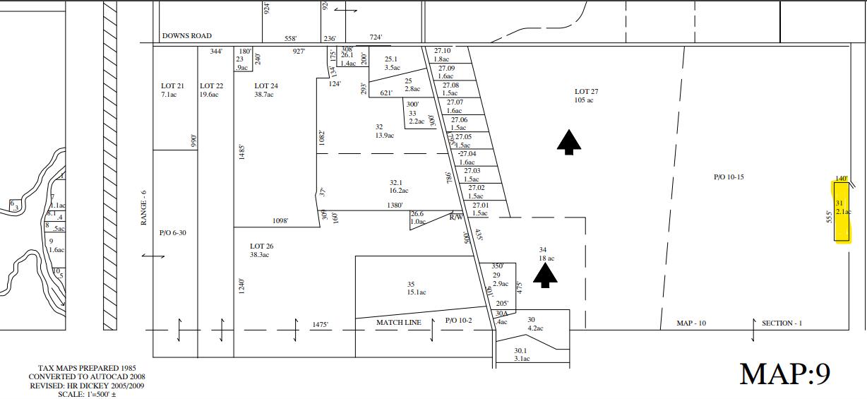 M9-l31 Hughes Road Sebec, ME 04481 - Photo 1 of 1 Tax Map with Highlight