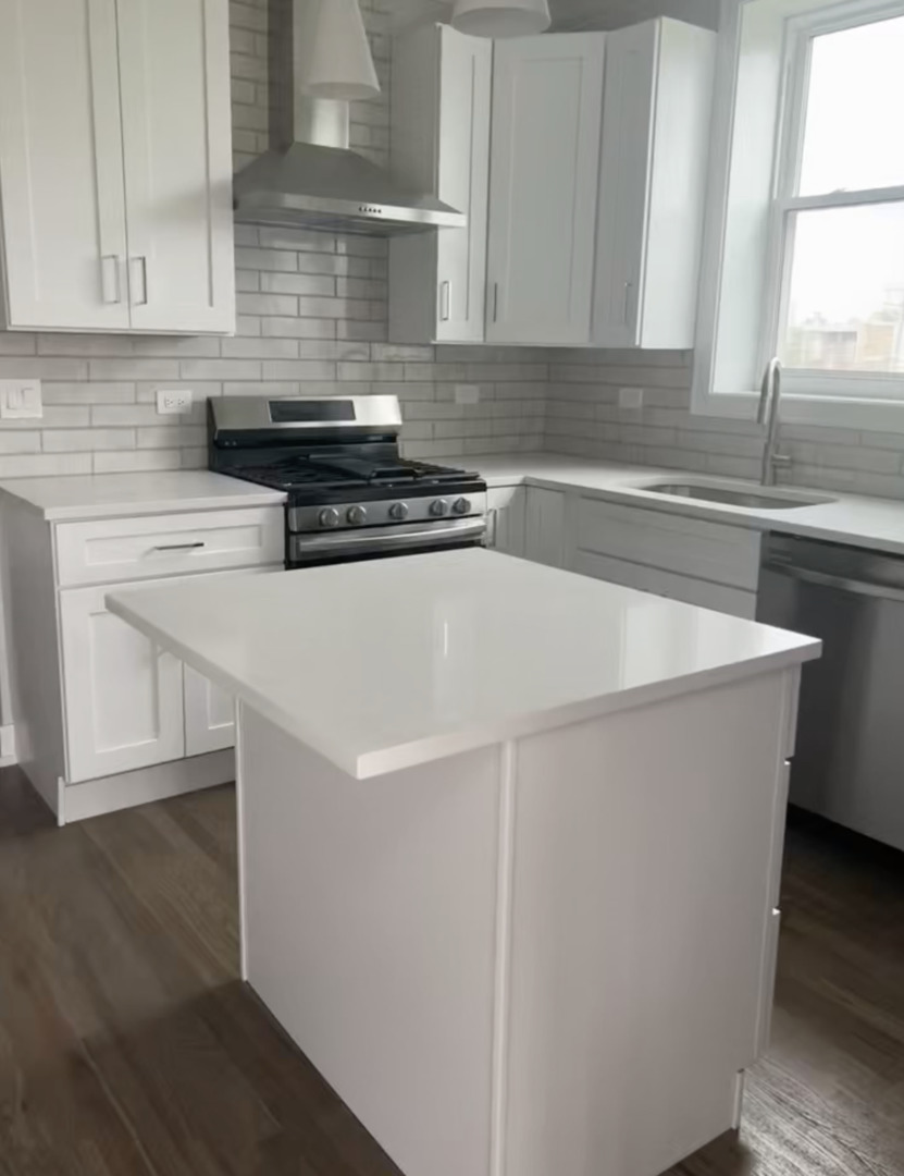 3839 West 14th Street, Unit 1 Chicago, IL 60623 - Photo 3 of 10 a kitchen with a sink a stove and cabinets