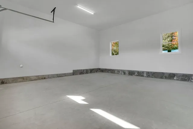 a view of small space with racks on the wall