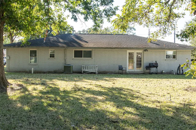 a house view with a garden space