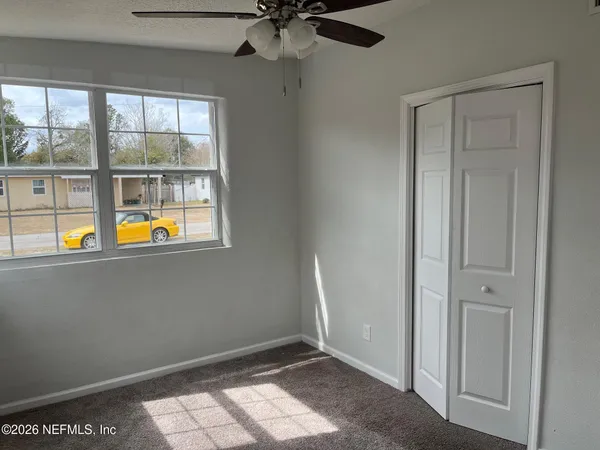 an empty room with a window