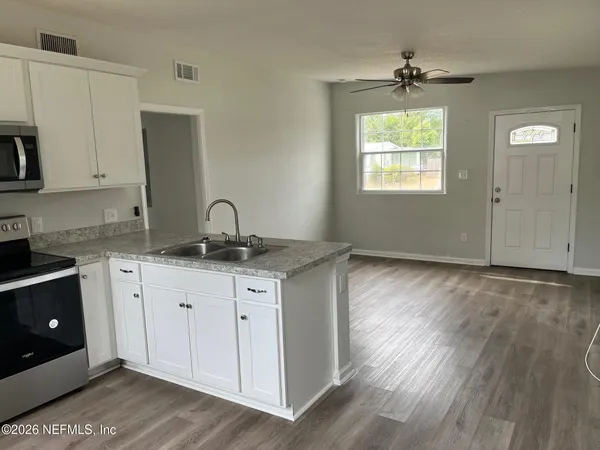 a view of a large space with balcony