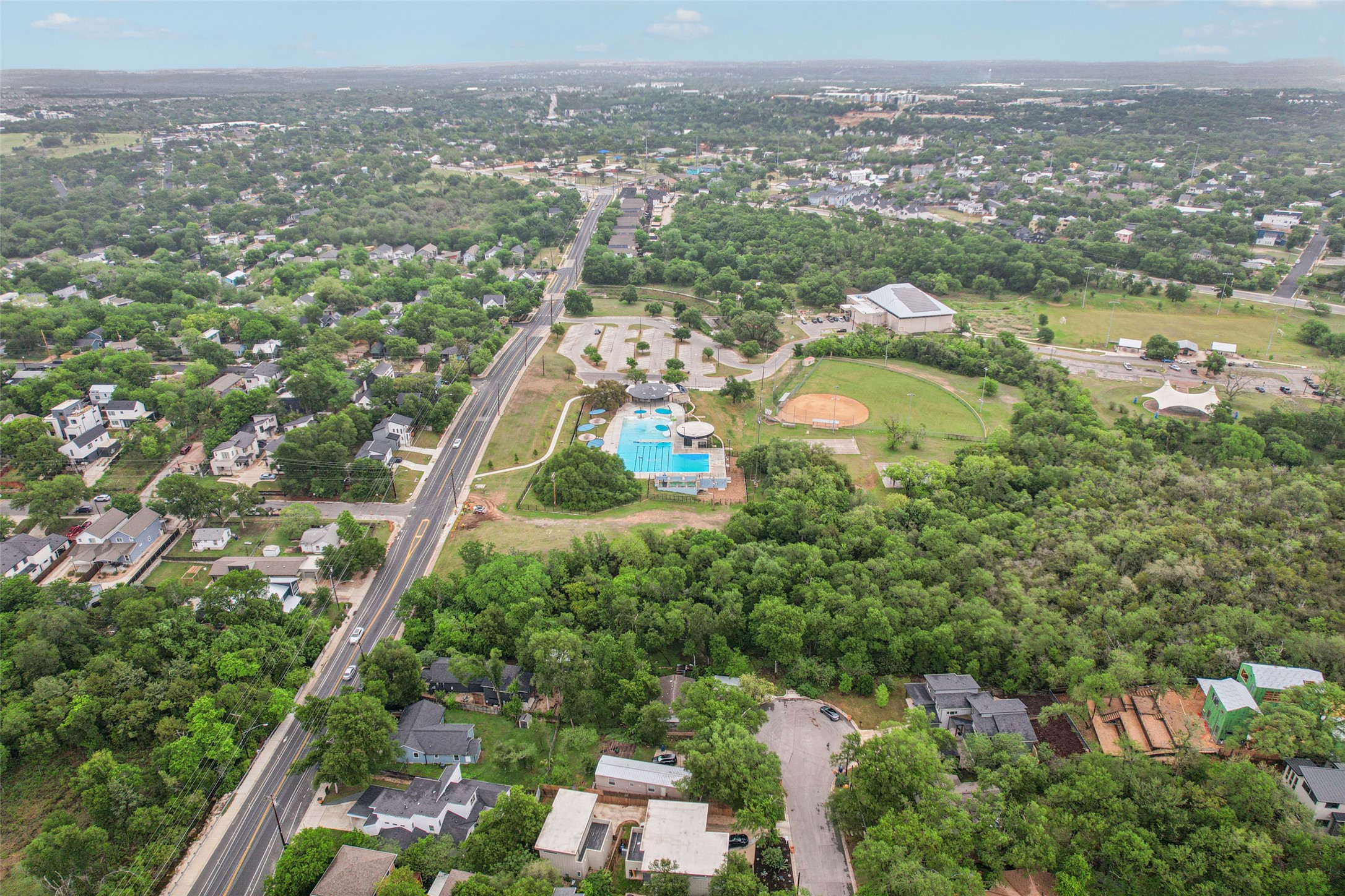 3607 Grant Street, Unit A Austin, TX 78721 - Photo 36 of 40 an aerial view of a city