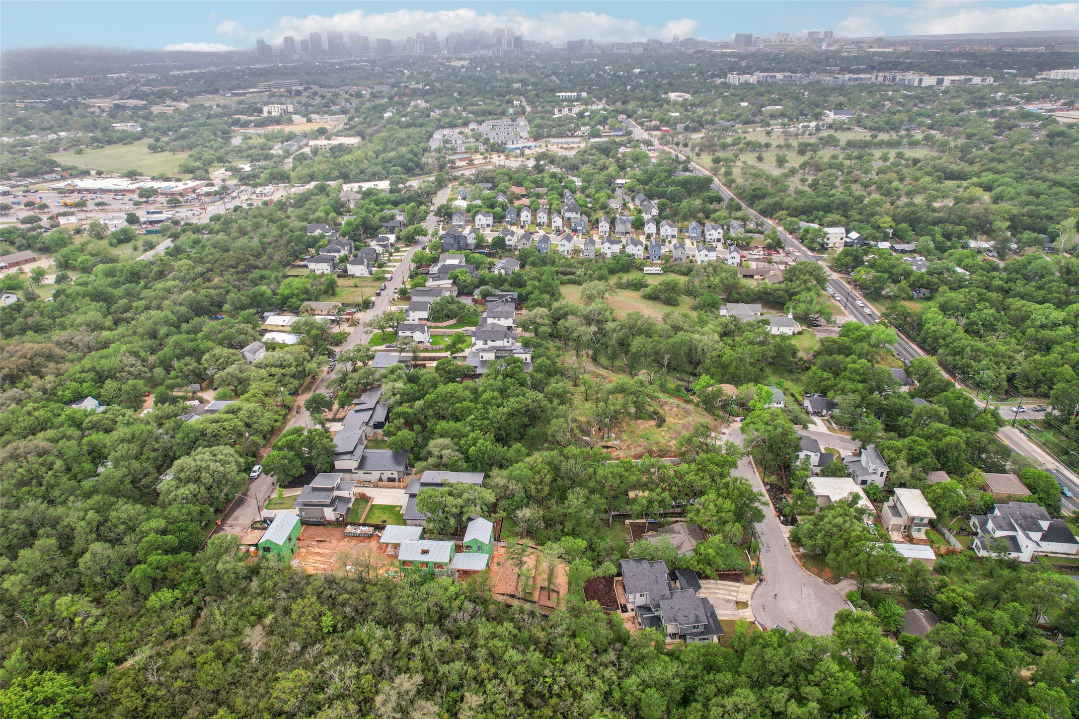 3607 Grant Street, Unit A Austin, TX 78721 - Photo 38 of 40 an aerial view of residential houses with city view