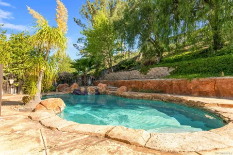 a view of a backyard