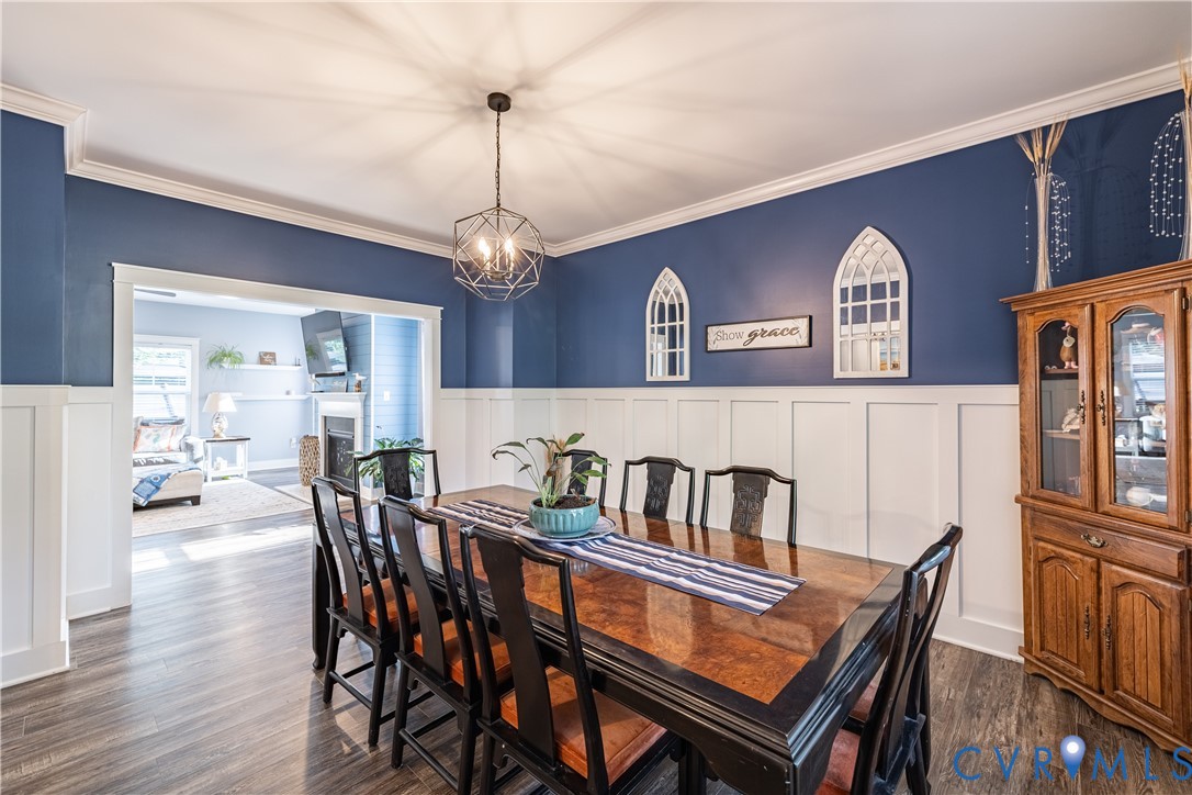 1471 Yakima Road Quinton, VA 23141 - Photo 6 of 39 Dining room with wainscoting, a decorative wall, o
