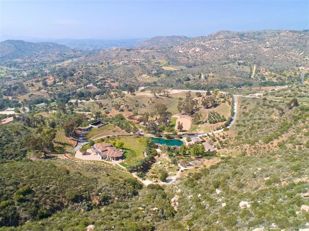 14755 Valleyview Road Poway, CA 92064 - Photo 23 of 24 an aerial view of residential houses with outdoor space and trees