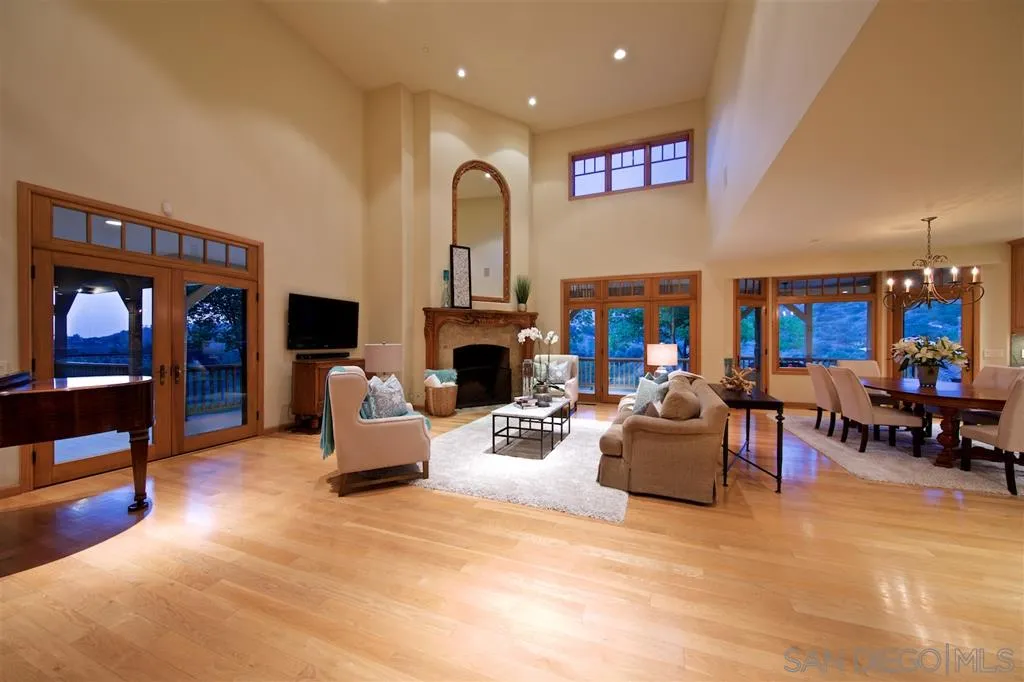 14755 Valleyview Road Poway, CA 92064 - Photo 6 of 24 a living room with furniture and a fireplace