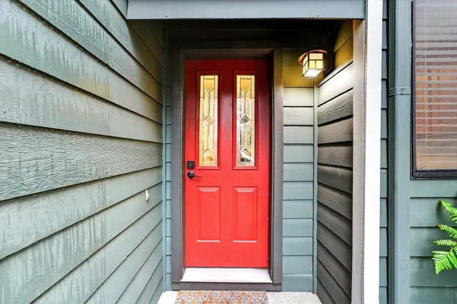 a view of front door