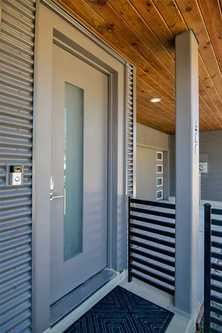 a view of a entryway of the house