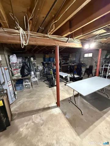 a storage room with washer and dryer