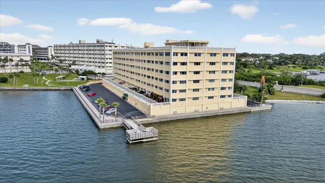 a view of a city with tall buildings