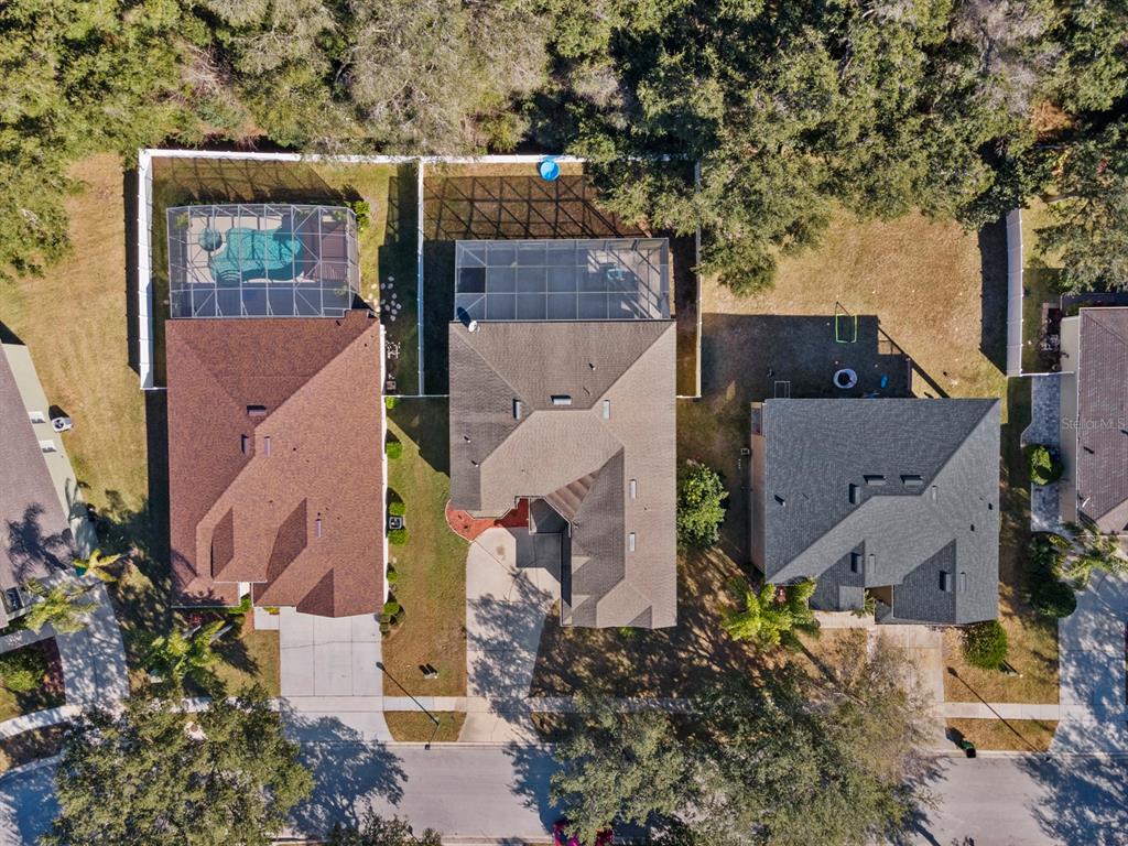 5042 Rishley Run Way Mount Dora, FL 32757 - Photo 42 of 44 an aerial view of residential houses with outdoor space