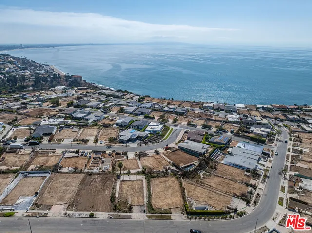 an aerial view of a ocean beach