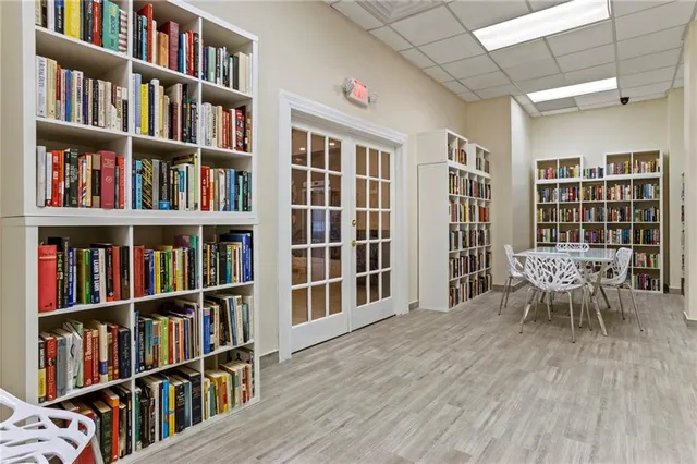 a view of a city with tall buildings