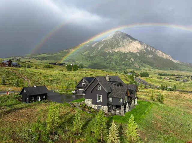 a view of a lake with a mountain