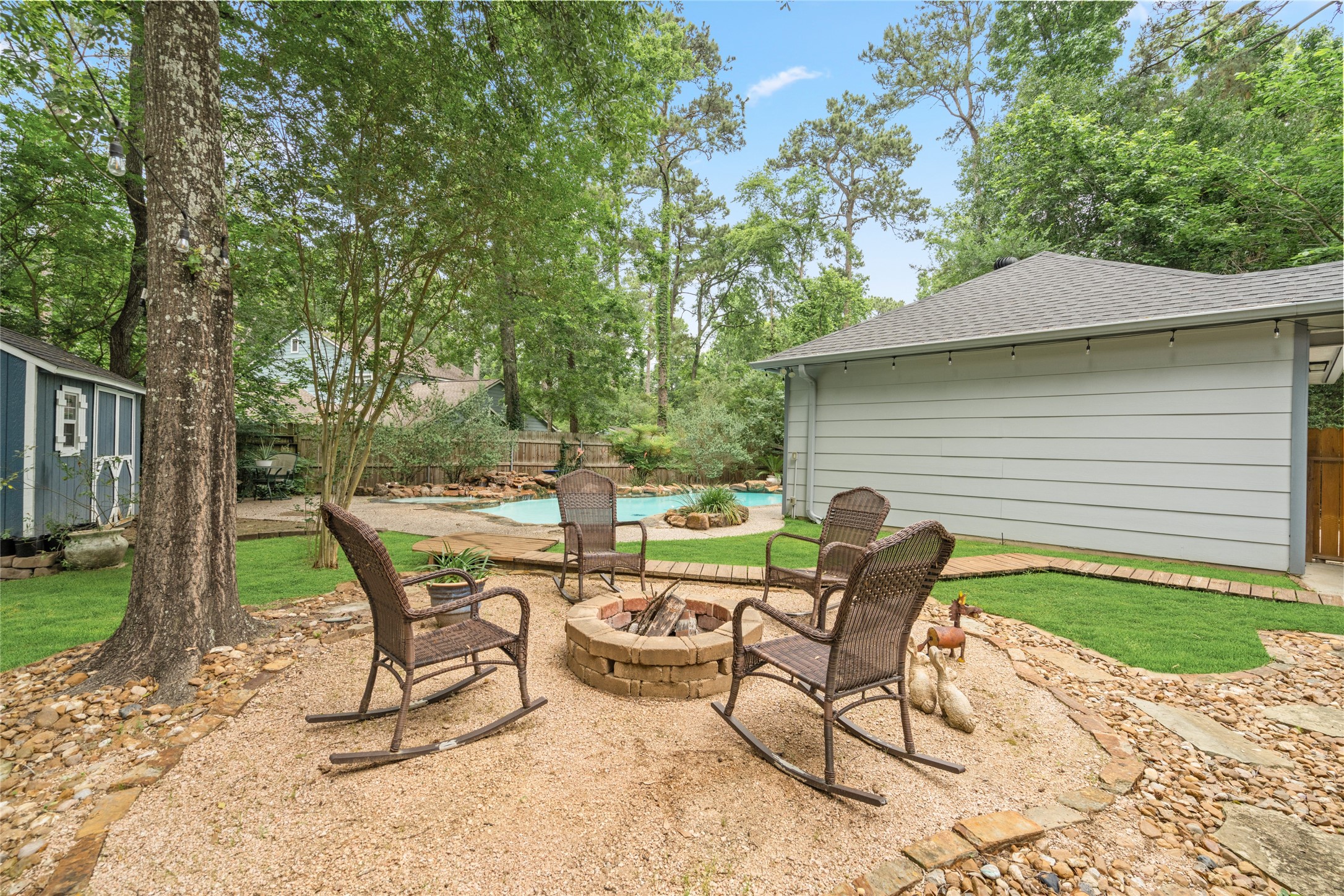77 South Placid Hill Circle Spring, TX 77381 - Photo 41 of 48 Relax and enjoy evenings by the fire pit.