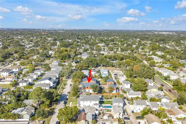 view of city and green space