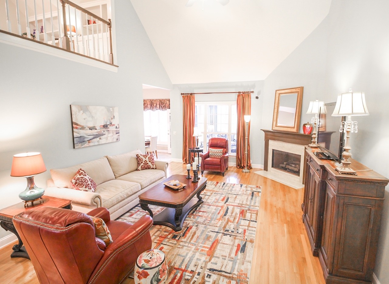 4840 Redcastle Ridge Nashville, TN 37211 - Photo 7 of 37 a living room with furniture and a fireplace