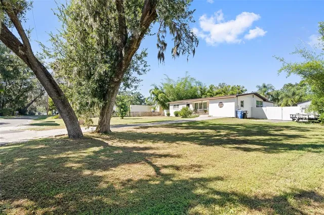 a house view with a garden space