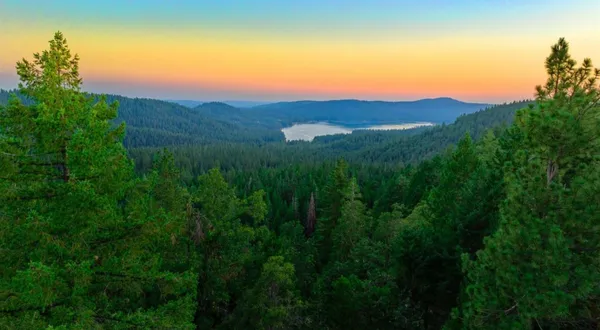 a view of a sunset